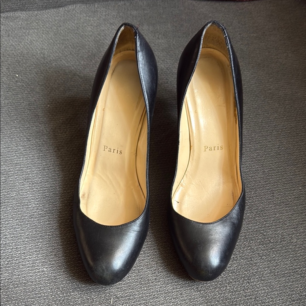 Louis Vuitton Black and Red Heels